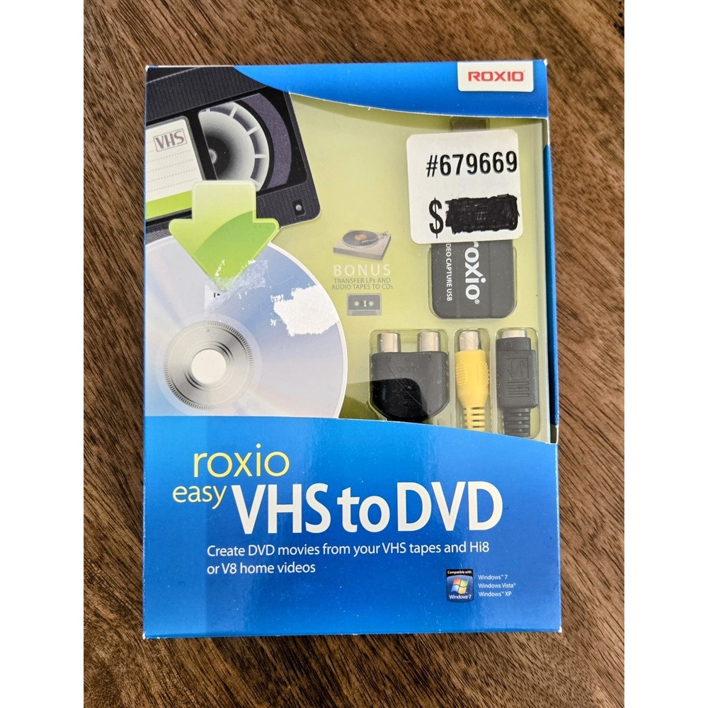 ROXIO Easy VHS to DVD for Windows Vista/XP/Windows 7 from VHS, Hi8, Video 8